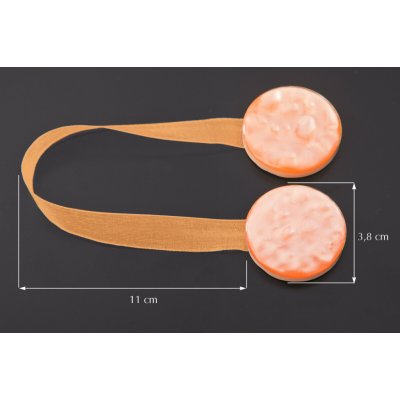 EUROFIRANY DEKORAČNÍ SPONA NA ZÁVĚS 4 S MAGNETEM ORANŽOVÁ – Hledejceny.cz