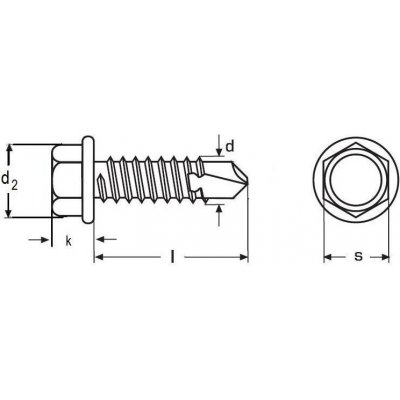 tex 4.8x19 ZINEK šestihranný s límcem ISO 15480 DIN 7504K – Zboží Mobilmania