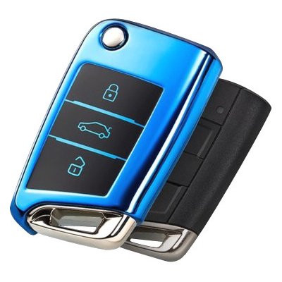 Obal na klíče Škoda Karoq od roku 2017 Blue Premium – Zboží Mobilmania