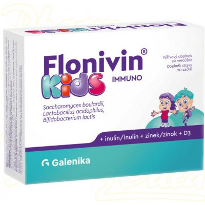 Galenika Flonivin Kids Immuno + inulin + zinek + D3 2.25 g x 20 tablet – Hledejceny.cz