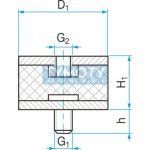 Silentblok typ 2 - 30x25 M6x15 – Zboží Dáma