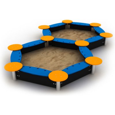 Playground System Pískoviště z nerezu DUO 17018