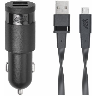 Riva Power 4223 BD1 duální automobilový adaptér 3,4A/2xUSB, černá + micro USB kabel – Zboží Mobilmania