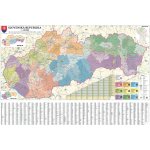 Excart Maps Slovensko - nástěnná administrativní mapa 135 x 90 cm Varianta: bez rámu v tubusu, Provedení: laminovaná mapa v lištách – Hledejceny.cz