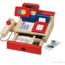 Goki dřevěná multifunkční pokladna se scannerem kreditní kartou kalkulačkou displejem