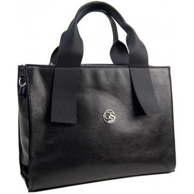 Grosso elegantní větší dámská kabelka do ruky S684 černá – Zboží Mobilmania