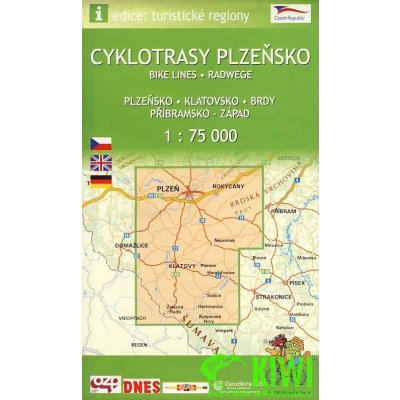 cyklomapa Cyklotrasy Plzeňsko 1:75 t.