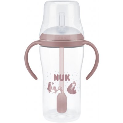 NUK Lahvička na učení s brčkem Perfect Match 260 ml Bear – Zboží Mobilmania