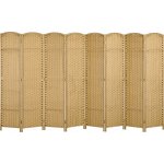 HOMCOM Paraván 320 x 170 cm přírodní – Zboží Dáma