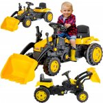 Pilsan Traktor šlapací s přední lžící žlutý – Sleviste.cz