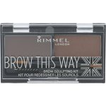 Rimmel London Brow This Way paletka pro úpravu obočí 002 medium brown 2,4 g – Zboží Dáma Rimmel London Brow This Way paletka pro úpravu obočí 002 medium brown 2,4 g – Zboží Dáma