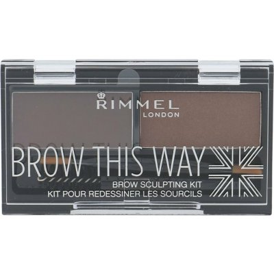 Rimmel London Brow This Way paletka pro úpravu obočí 002 medium brown 2,4 g – Zboží Dáma Rimmel London Brow This Way paletka pro úpravu obočí 002 medium brown 2,4 g – Zboží Dáma