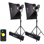REDHEAD LX-22B 230W COB LED světlo (2700-6500K) + 2x stativ, 2x softbox 90x60cm – Zboží Živě