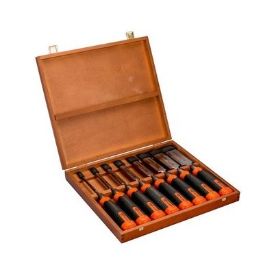 Bahco Sada nárazuvzdorných ERGO ™ dlát, 8 ks, v dřevěné kazetě - BA-434-S8-EUR – Zboží Mobilmania