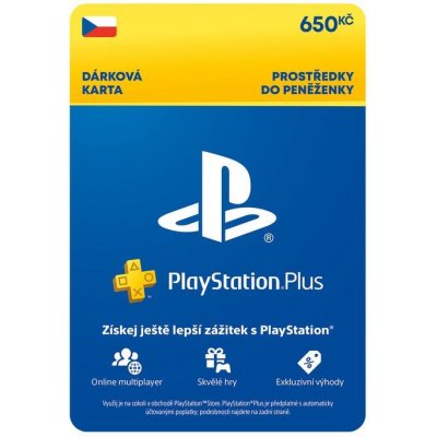 PlayStation Plus Essential dárková karta 650 Kč (3M členství) CZ – Zboží Mobilmania