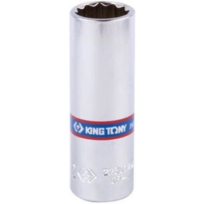 King Tony 223007M - Hlavice nástrčná - ořech 1/4", 7,0mm, 12-ti hranný, prodloužený, chromovaný leštěný, DIN3124, ISO 2725-1 – Zboží Mobilmania