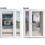 Soft Dvoukřídlé vchodové 3/3 sklo čiré Bílá/bílá levé 130 x 200 cm – Hledejceny.cz