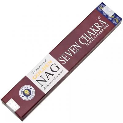 Vijayshree Golden Nag Seven Chakra indické vonné tyčinky 15 g – Hledejceny.cz