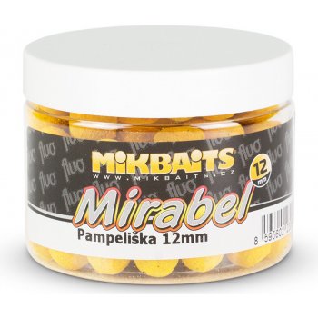 Mikbaits Fluo boilies Mirabel 150ml 12mm Pampeliška