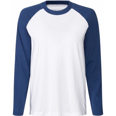 esmara Dámské triko s dlouhými rukávy navy modrá / bílá
