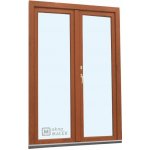 Kömmerling balkonové dveře 70 AD O+OS klapačka levé zlatý dub/bílá 120 x 210 cm oboustranná klika + FAB + hliníkový práh – Hledejceny.cz