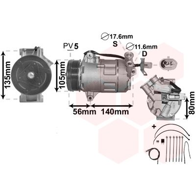 Kompresor klimatizace VAN WEZEL 3700K428