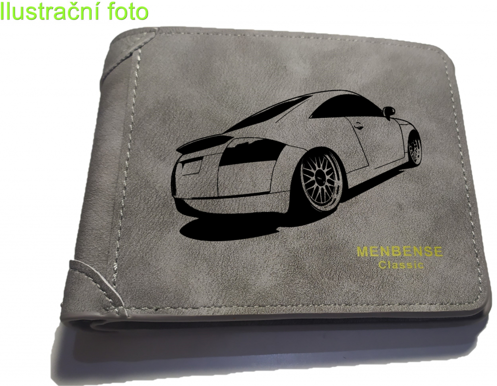 Pánska světle šedá peněženka z eko kůže s motivem Audi TT od 550 Kč -  Heureka.cz