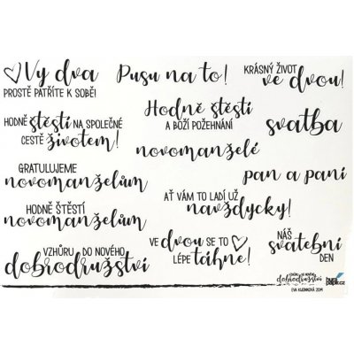 HuráPapír Samolepky průhledné A5 - Svatební – Hledejceny.cz