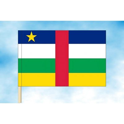 LIBEA, s.r.o. Vlajka Středoafrické republiky Rozměr: 60×90 cm, Uchycení: Návlek na žerď – Hledejceny.cz