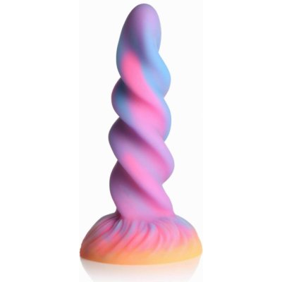 Creature Cocks Moon Rider svítící dildo s jednorožcem fialovo růžové