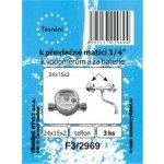 TĚSNĚNÍ NÝVLT s.r.o. SADA - ploché těsnění - teflon - 3/4"- 24 x 15 x 2 mm - F3/2969 – Zboží Mobilmania