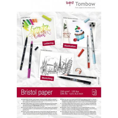 Tombow Bristol Skicák paper 250 g 25 listů A5 – Zboží Dáma