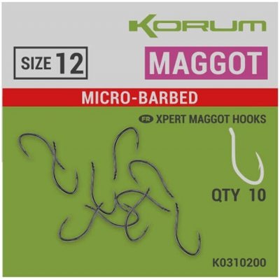 Korum Xpert Maggot Barbed vel.12 10 ks – Zbozi.Blesk.cz