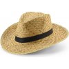 Klobouk Jean Poli přírodní slaměný klobouk černá
