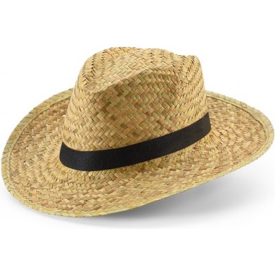 Jean Poli přírodní slaměný klobouk černá – Zboží Mobilmania