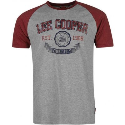 Lee Cooper grey/M/burg pánské tričko