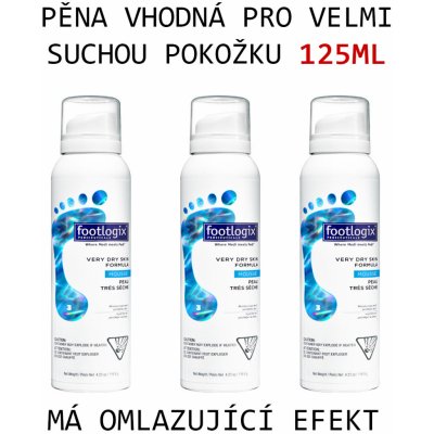 Footlogix Very Dry Skin Formula pěna pro velmi suchou pokožku 3 x 125 ml – Zboží Mobilmania