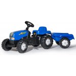 Rolly Toys Šlapací traktor Rolly Kid s vlečkou modrý – Hledejceny.cz