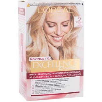 L'Oréal Paris Excellence Creme Triple Protection barva na vlasy na barvené vlasy na blond vlasy na všechny typy vlasů 9 Natural Light Blonde 48 ml