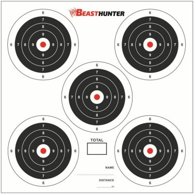 Terče Beast Hunter 17x17cm 5-target - 100ks – Zboží Dáma