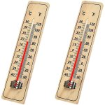 Verk 07183 Teploměr venkovní 21 cm dřevěný 2 ks – Zboží Dáma