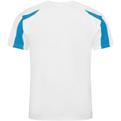 Just Cool tričko s pruhem na rukávu bílá Azurová – Zboží Mobilmania