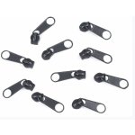 Jezdec ke spirálovému zipu POL 3 mm, 070272/319 ocelový šedý, kovový, bez aretace / s táhlem – Zboží Mobilmania