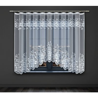 Dekorační žakárová záclona s řasící páskou FAITH 160 bílá 300x160 cm MyBestHome – Zboží Mobilmania