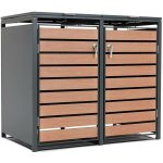 CoverTech Skříň pro 2 odpadkové koše 120 l nebo 240 l Bremen – Sleviste.cz