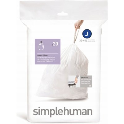 Simplehuman Sáčky 30-45 L typ J zatahovací 20ks v balení 30 µm CW0169 – Sleviste.cz