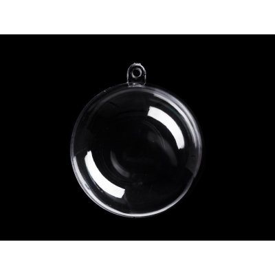 Prima-obchod Plastová krabička koule Ø7 cm dvoudílná barva transparent – Hledejceny.cz