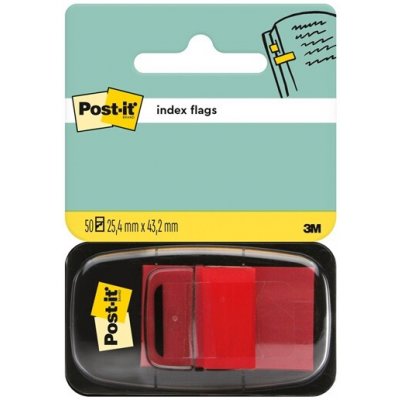 3M POSTIT Štítek, plastový, 50 kusů, 25 × 43 mm, 3M POST-IT, červený 7100089833 – Hledejceny.cz