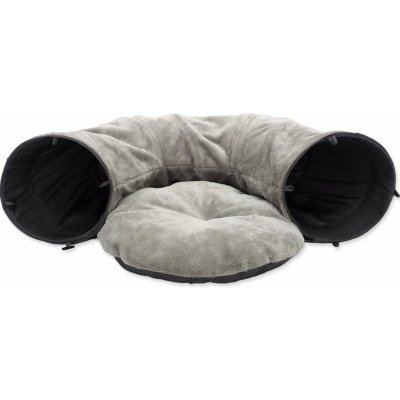 Magic Cat Tunel plyš tvar U s polštářkem šedý 95 x 26 cm – Sleviste.cz