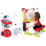Smoby set lékařský vozík s tlakoměrem a dřevěná školní lavice s tabulí 24475-5 – Sleviste.cz